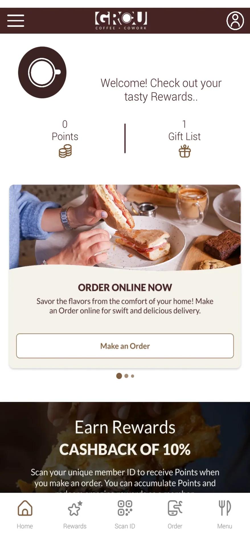GROU rewards app