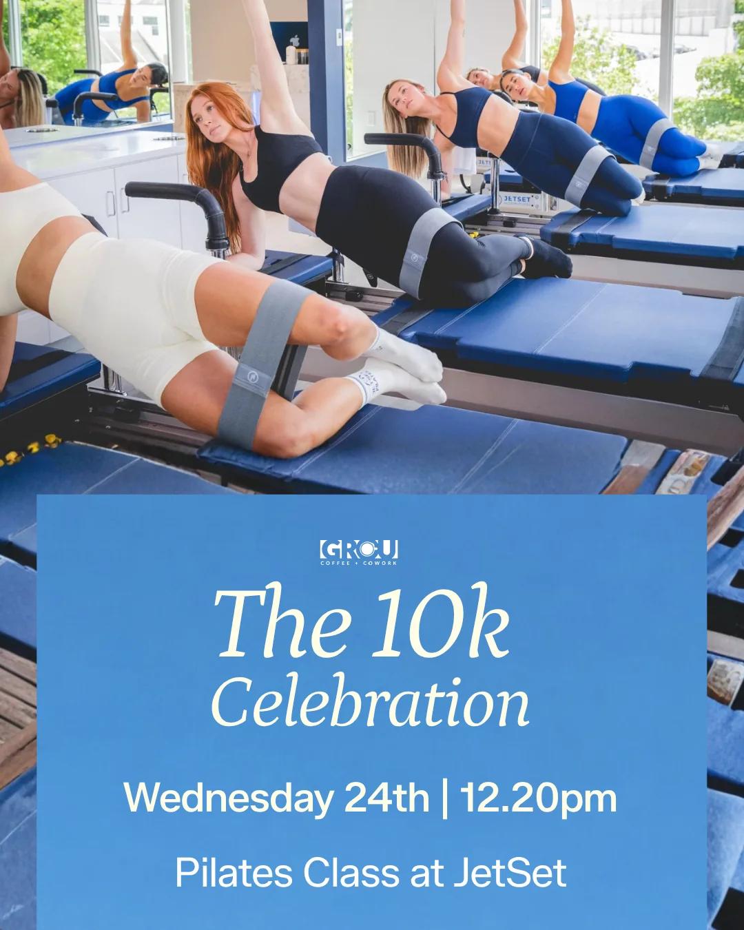 10K Celebration · Pilates Class at JetSet