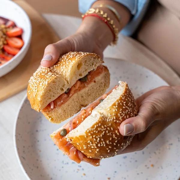 Sourdough Bagel Lox (Smoked Salmon)
